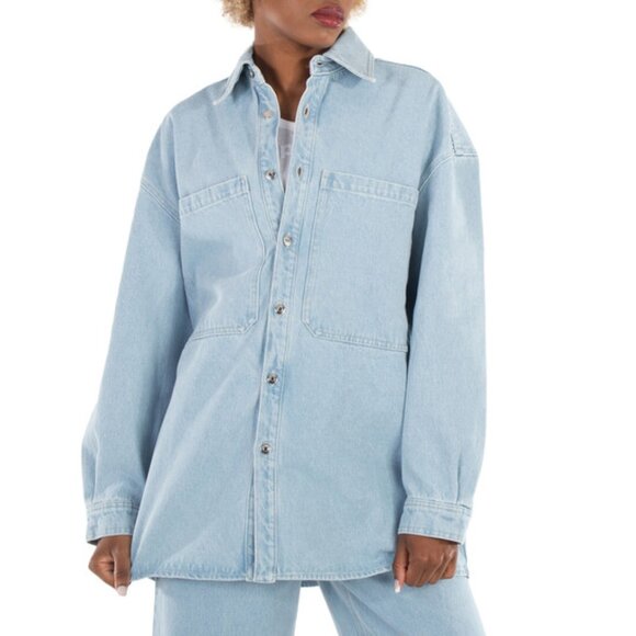 Nanushka  Beaux Denim Jacket/Shirt/Overshirt, Size Small - Picture 10 of 10
